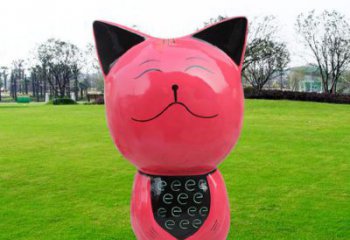 操场小猫雕塑，景观题材，抽象工艺