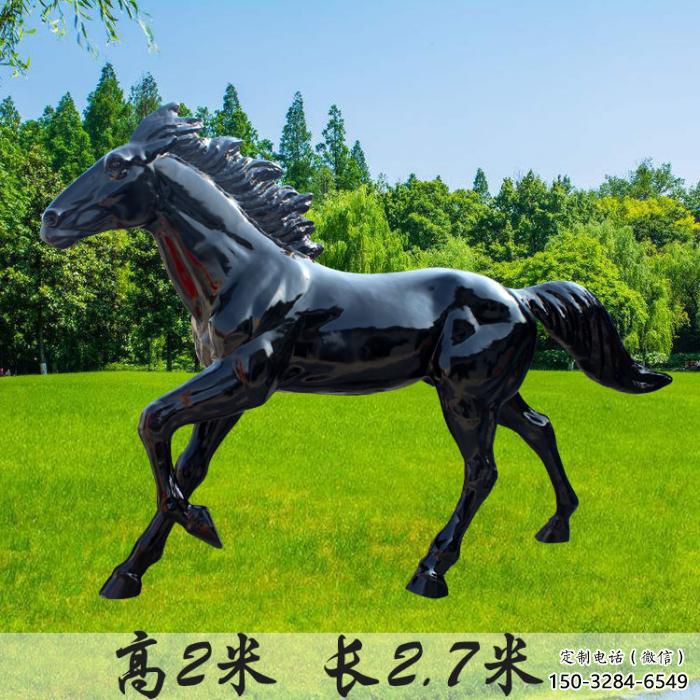 操场小马雕塑，公园题材，仿真工艺