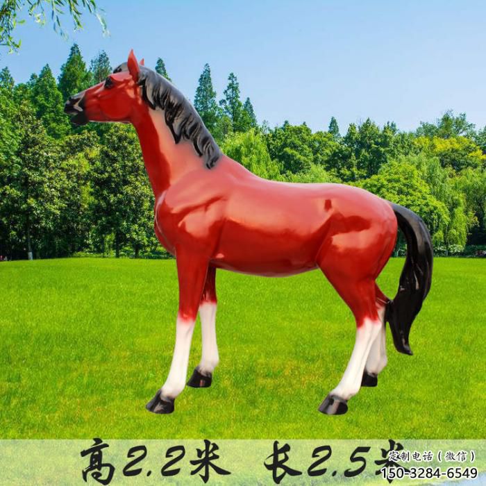 小区小马雕塑，抽象系列，园林动物小品