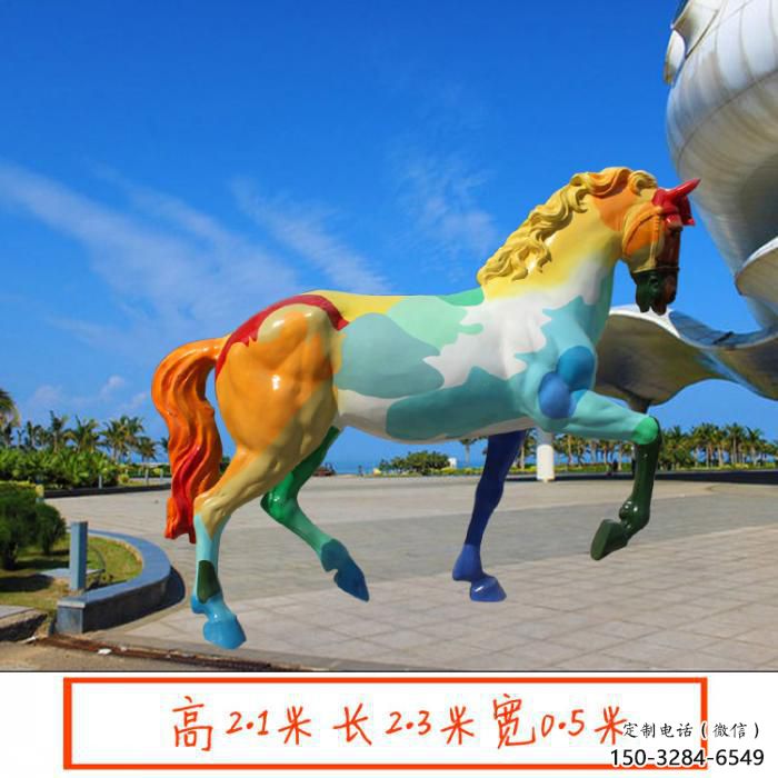 幼儿园小马雕塑，动物文化，剪影工艺
