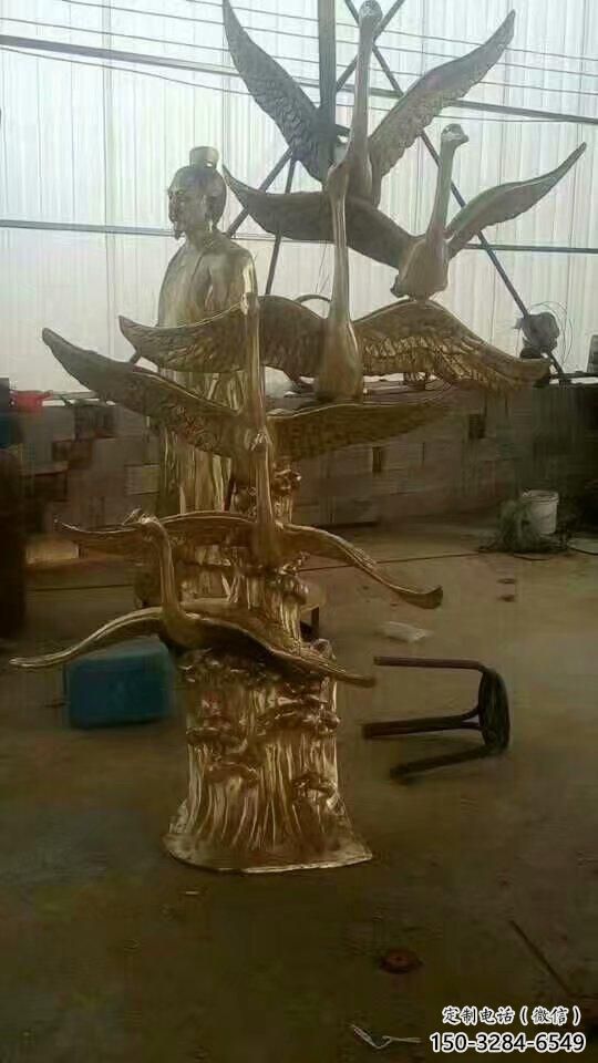 大型大雁雕塑 商业街广场雕塑 古铜色摆件