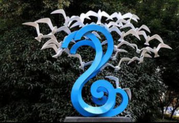 广场大雁雕塑 公园仿真雕塑 抽象摆件