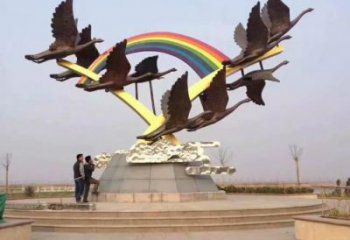 售楼处大雁雕塑 商业街仿真雕塑 动物摆件