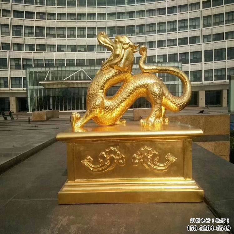 饭店白虎雕塑，镀金欧式雕塑，镀金工艺