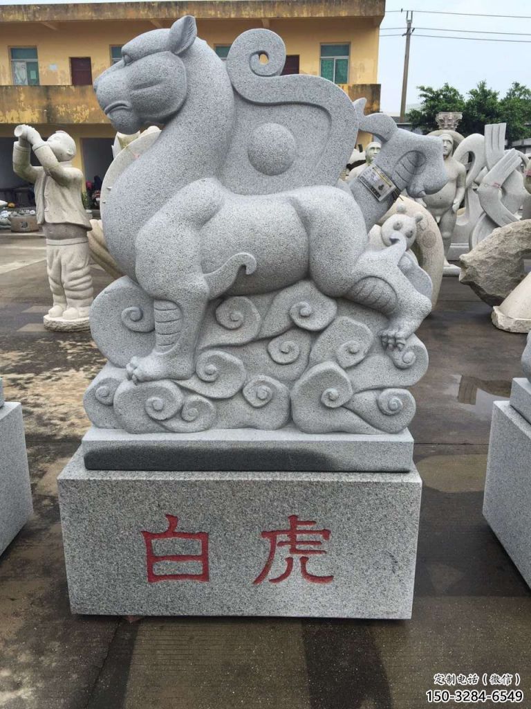 室内白虎雕塑，拉丝海洋雕塑，抽象效果