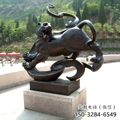 医院白虎雕塑，仿古动漫雕塑，仿古摆件