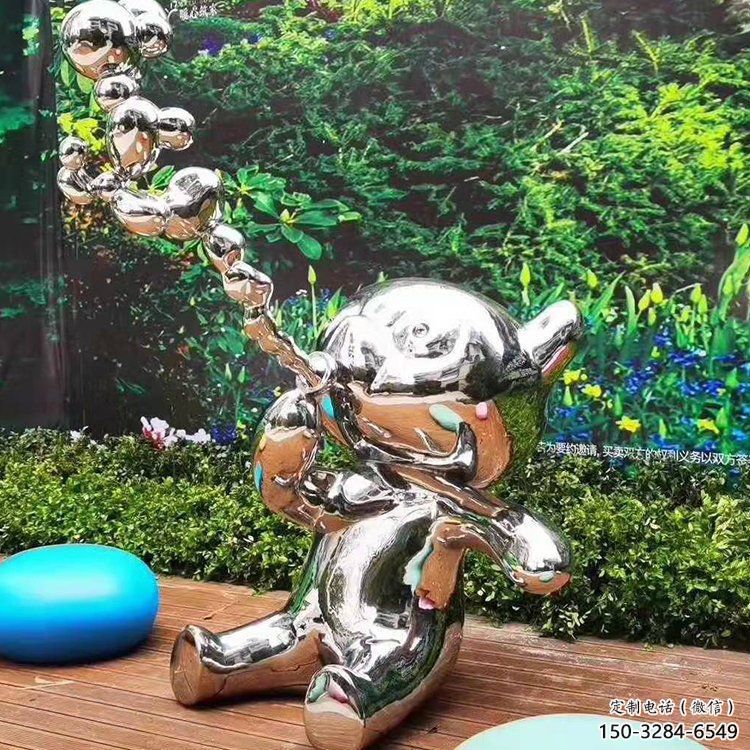 景区猫咪雕塑，镀金欧式雕塑，铁艺材质