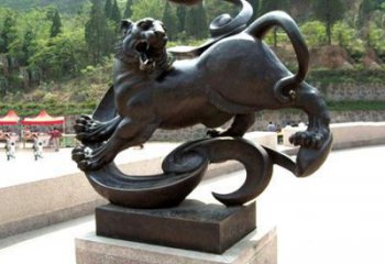 医院白虎雕塑，仿古动漫雕塑，仿古摆件