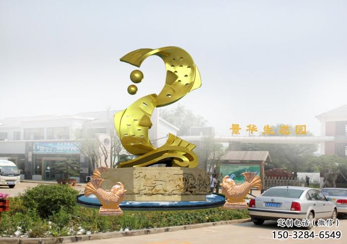 海洋馆鱼形雕塑，镀铜海洋雕塑，镀铜工艺