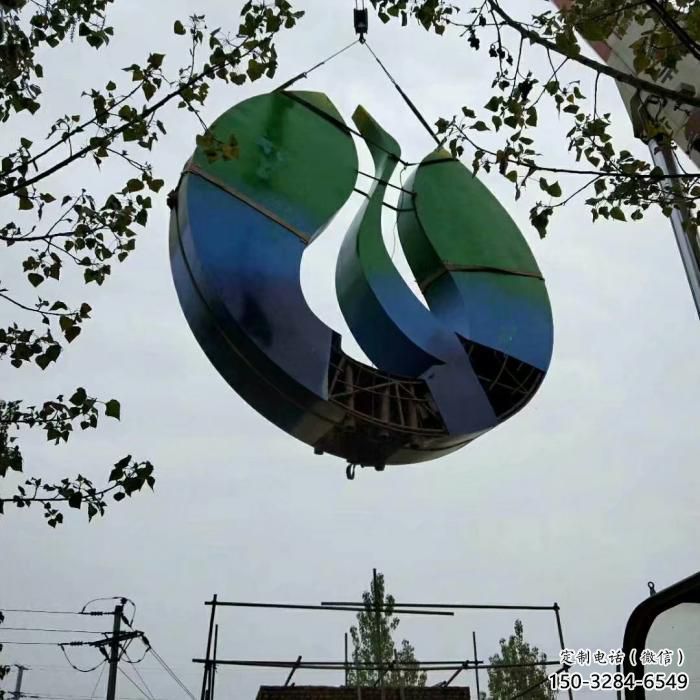 公园白鹭雕塑，喷砂发光雕塑，铸铜工艺