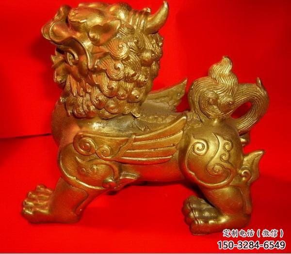 公园貔貅雕塑，喷砂发光雕塑，铸铜工艺