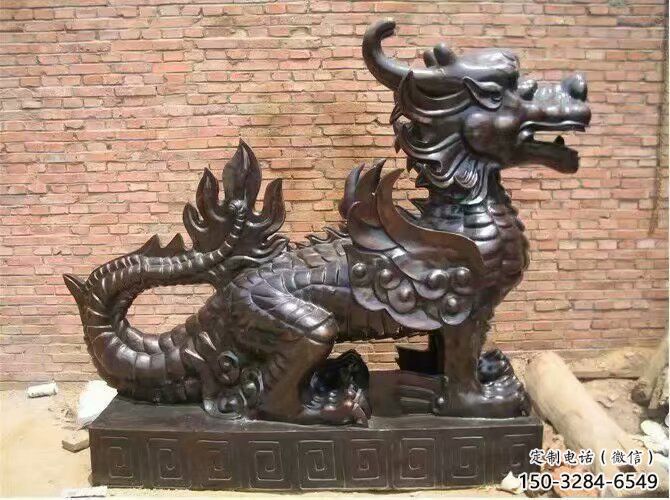 酒店貔貅雕塑，镀金欧式雕塑，仿古摆件