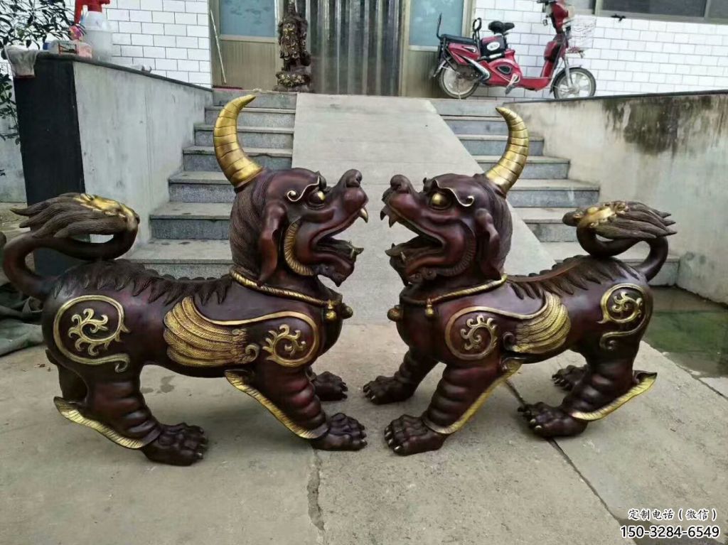 医院貔貅雕塑，仿古动漫雕塑，仿古摆件