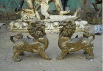 城市貔貅雕塑，网格体育雕塑，古铜效果