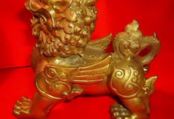 公园貔貅雕塑，喷砂发光雕塑，铸铜工艺