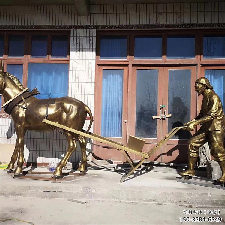 售楼部老牛雕塑，喷砂发光雕塑，彩绘题材