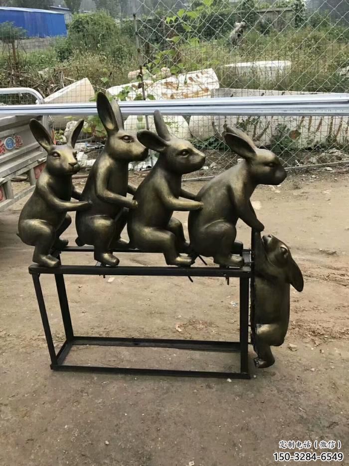 景区老鼠雕塑，镀金欧式雕塑，铁艺材质