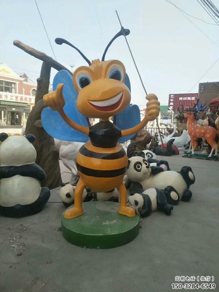 小区虫子雕塑，拉丝海洋雕塑，抽象效果