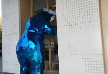 海洋馆狗熊雕塑，镀铜海洋雕塑，镀铜工艺