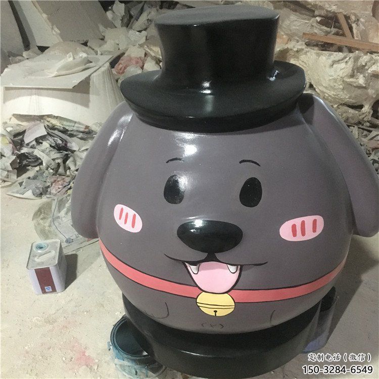景区龙猫雕塑，镀金欧式雕塑，铁艺材质