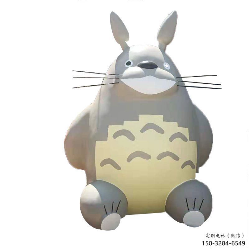冷饮店龙猫雕塑，镀铜海洋雕塑，镜面工艺