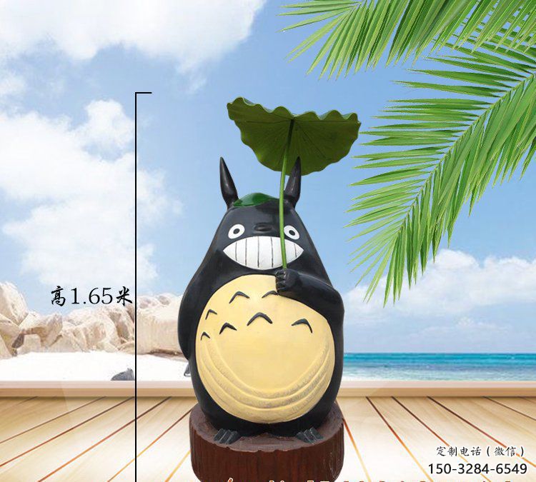 校园龙猫雕塑，拉丝海洋雕塑，卡通主题
