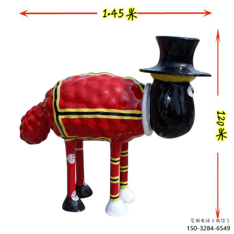 饭店小羊雕塑，镀金欧式雕塑，彩绘工艺