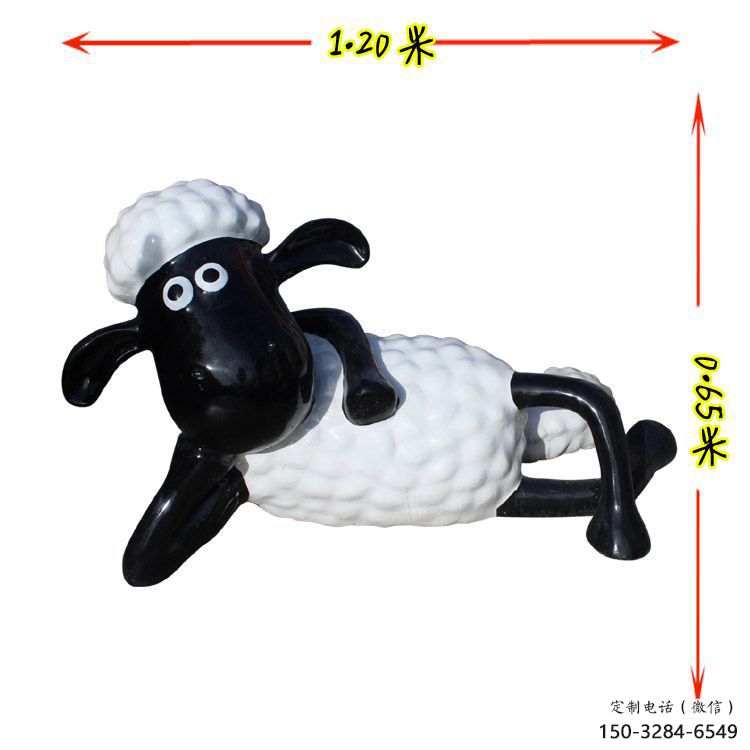 街道小羊雕塑，铸铜农耕雕塑，古铜效果