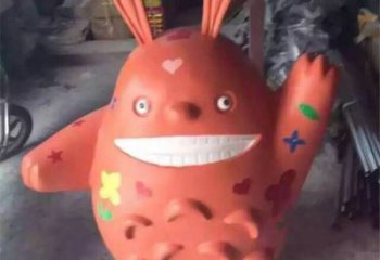 公园龙猫雕塑，喷砂发光雕塑，铸铜工艺