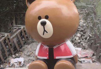 室内布朗熊雕塑，拉丝海洋雕塑，抽象效果