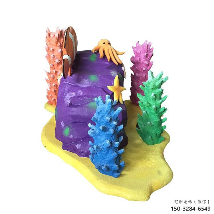 室内珊瑚雕塑，拉丝海洋雕塑，抽象效果