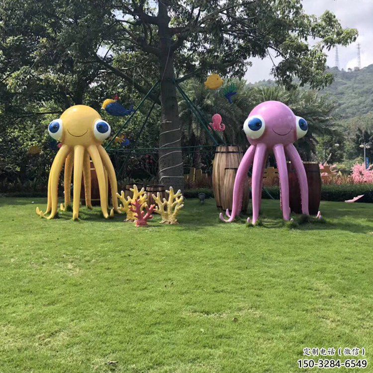 房地产乌贼雕塑，仿古动漫雕塑，喷砂制造