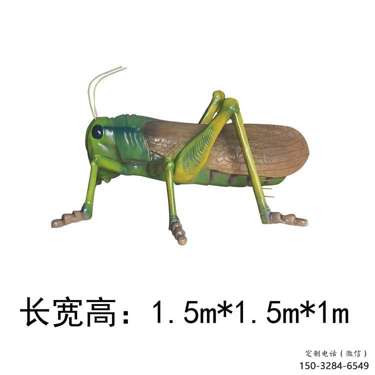 景区蝗虫雕塑，镀金欧式雕塑，铁艺材质