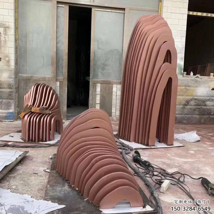 幼儿园假山雕塑，铁艺文化雕塑，铸造制作