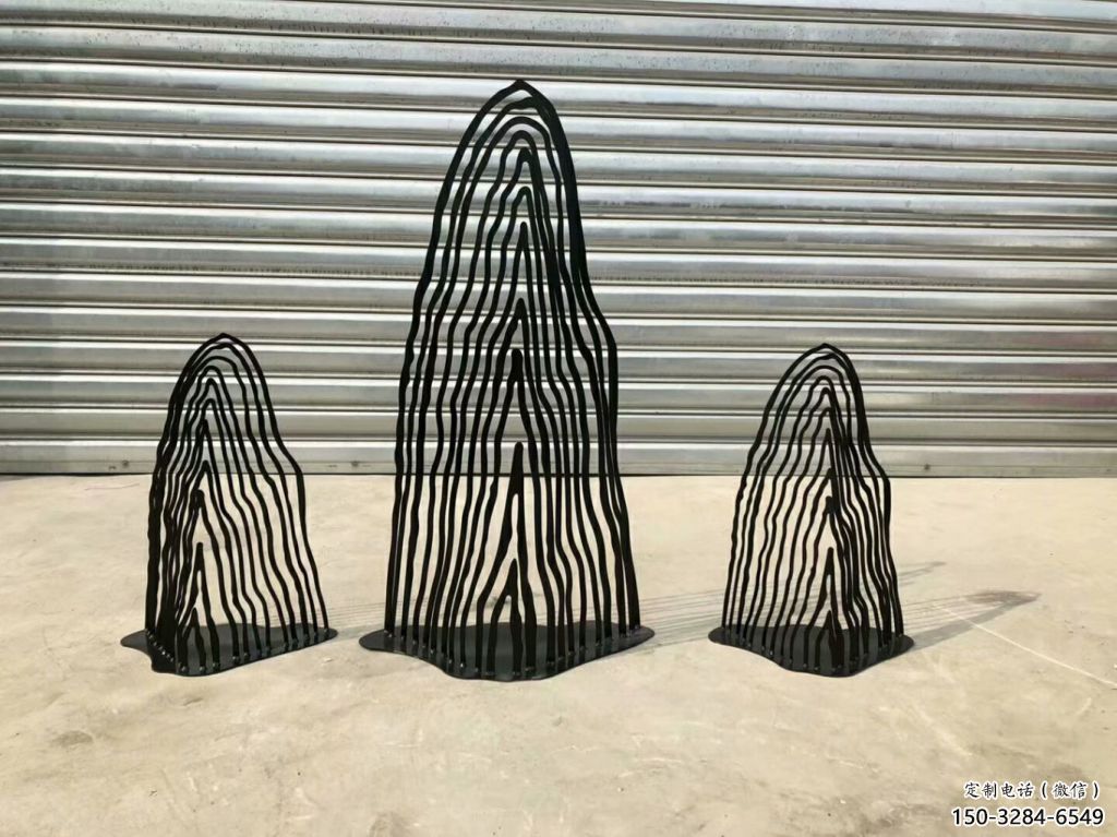 操场假山雕塑，镂空景观雕塑，喷砂制造