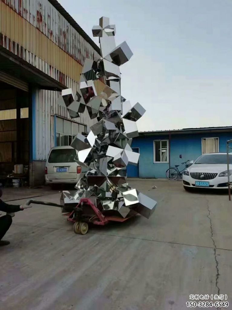 校园景观石雕塑，拉丝景观雕塑，抽象主题