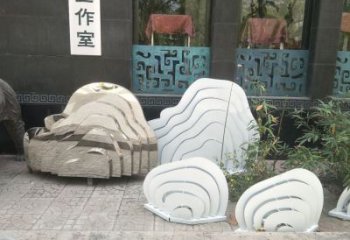 售楼部景观雕塑，喷砂发光雕塑，烤漆题材