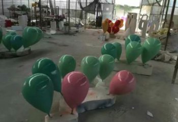 步行街气球雕塑，锻造景观雕塑，烤漆方式