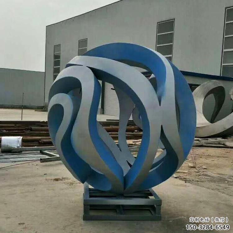 操场地球仪雕塑，镂空景观雕塑，喷砂制造