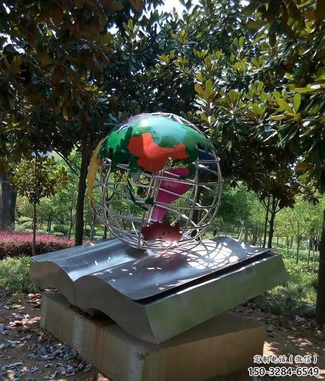 景觀地球儀雕塑，鍍銅景觀雕塑，鍍銅工藝