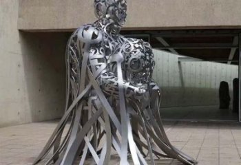 公园字母人物雕塑，喷砂发光雕塑，铸铜工艺