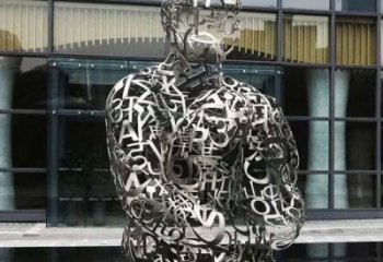景观字母人物 雕塑，镀铜景观雕塑，镀铜工艺