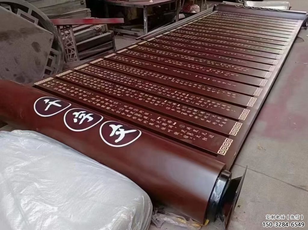 庭院书卷雕塑，镀金欧式雕塑，校园形式