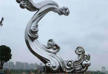 公园云朵雕塑，喷砂发光雕塑，锻造工艺