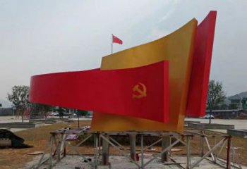 广场书卷雕塑，抽象水景雕塑，抽象效果
