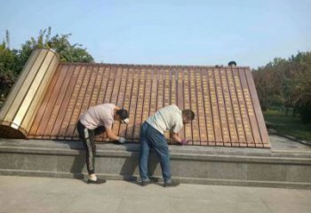 书卷雕塑，仿古景观雕塑，仿古摆件