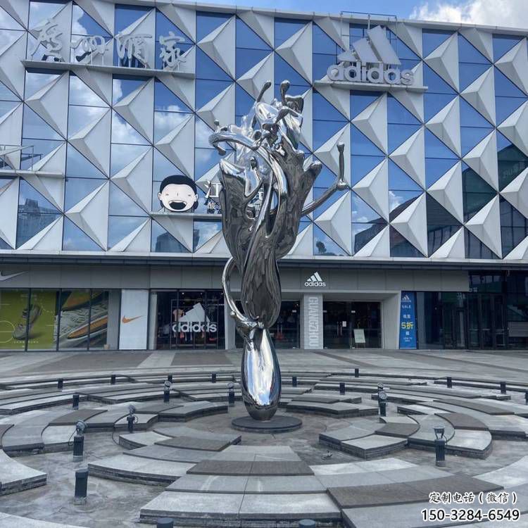 景区海浪雕塑，镀金欧式雕塑，铁艺材质