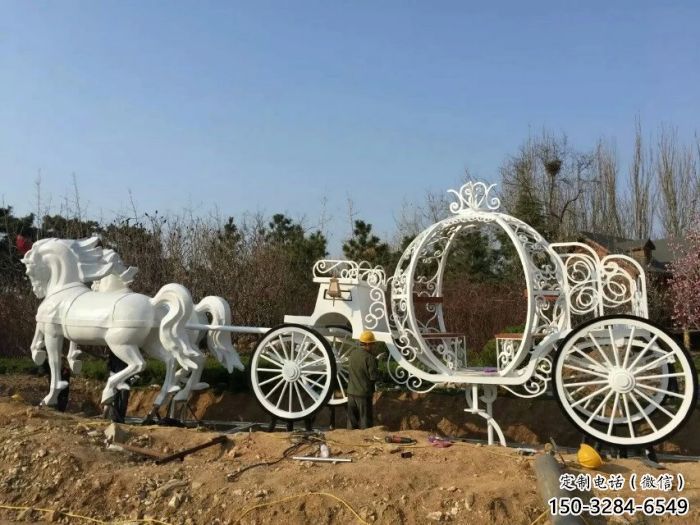 园林马车雕塑 城市广场雕塑 步行街摆件 园林马车雕塑 城市广场雕塑 步行街摆件