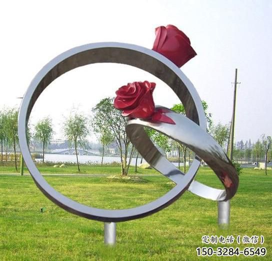 房地产戒指雕塑 现代景观摆件 几何雕塑 房地产戒指雕塑 现代景观摆件 几何雕塑