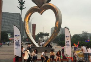 草地戒指雕塑 现代校园小品 大型雕塑